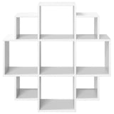 Wall Shelf White 90 x 25 x 90 cm Engineered Wood - Top-Down View
