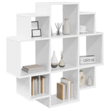 Wall Shelf White 90 x 25 x 90 cm Engineered Wood - Side View
