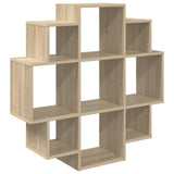Wall Shelf Sonoma Oak 90 x 25 x 90 cm Engineered Wood