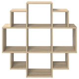 Wall Shelf Sonoma Oak 90 x 25 x 90 cm Engineered Wood
