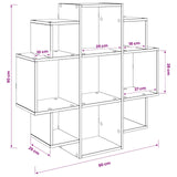 Wall Shelf Sonoma Oak 90 x 25 x 90 cm Engineered Wood - Close-Up Angle