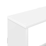 Wall Shelf White 122 x 18 x 60 cm Engineered Wood - Close-Up Angle