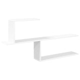 Wall Shelf White 122 x 18 x 60 cm Engineered Wood - Front View