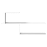 Wall Shelf White 122 x 18 x 60 cm Engineered Wood - Top-Down View