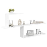 Wall Shelf White 122 x 18 x 60 cm Engineered Wood - Side View