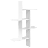 Wall Shelf White 61 x 15 x 102 cm Engineered Wood - Front View