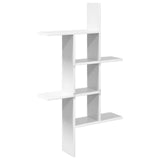 Wall Shelf White 61 x 15 x 102 cm Engineered Wood - Rear View