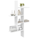 Wall Shelf White 61 x 15 x 102 cm Engineered Wood - Side View
