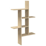Wall Shelf Sonoma Oak 61 x 15 x 102 cm Engineered Wood - 45-Degree Angle