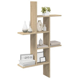 Wall Shelf Sonoma Oak 61 x 15 x 102 cm Engineered Wood - Front View