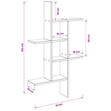 Wall Shelf Sonoma Oak 61 x 15 x 102 cm Engineered Wood