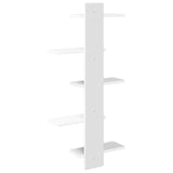 Wall Floating Shelf White 48.5 x 15 x 101 cm Engineered Wood - 45-Degree Angle