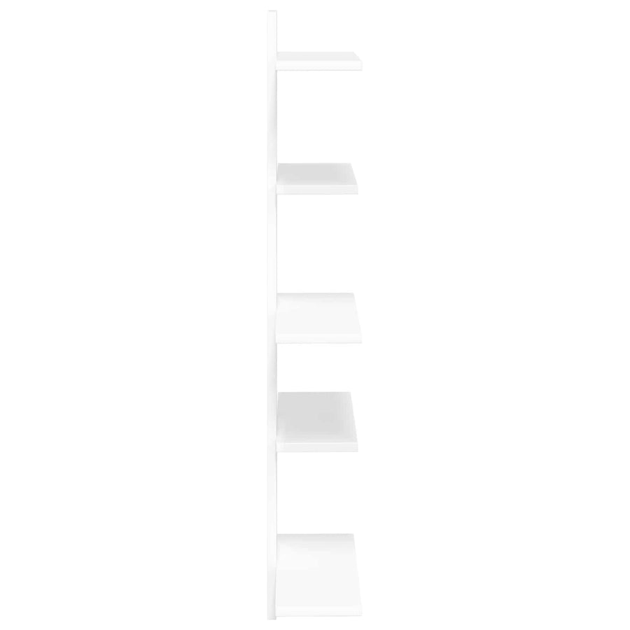 Wall Floating Shelf White 48.5 x 15 x 101 cm Engineered Wood