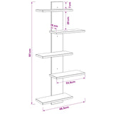 Wall Floating Shelf Sonoma Oak 48.5 x 15 x 101 cm - Close-Up Angle