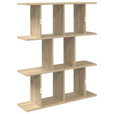 Wall Shelf Sonoma Oak 80 x 20 x 96 cm Engineered Wood - 45-Degree Angle