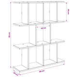 Wall Shelf Sonoma Oak 80 x 20 x 96 cm Engineered Wood