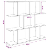 Wall Shelf Sonoma Oak 102 x 20 x 96 cm Engineered Wood