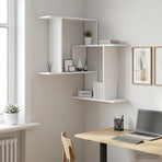 Wall Shelf White 67 x 67 x 87 cm