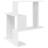 Wall Shelf White 67 x 67 x 87 cm Engineered Wood - Rear View