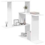 Wall Shelf White 67 x 67 x 87 cm Engineered Wood - Side View