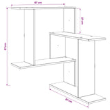 Wall Shelf Sonoma Oak 67 x 67 x 87 cm Engineered Wood