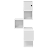 Wall Corner Shelf White 48 x 48 x 120 cm Engineered Wood - Top-Down View