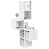 Wall Corner Shelf White 48 x 48 x 120 cm Engineered Wood
