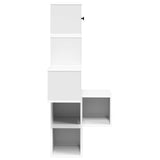 Wall Corner Shelf White 48 x 48 x 120 cm Engineered Wood - 45-Degree Angle