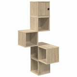 Wall Corner Shelf Sonoma Oak 48 x 48 x 120 cm Engineered Wood