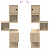 Wall Corner Shelf Sonoma Oak 48 x 48 x 120 cm Engineered Wood