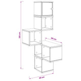 Wall Corner Shelf Sonoma Oak 48 x 48 x 120 cm Engineered Wood