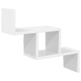 Wall Shelf White 48 x 15 x 42 cm Engineered Wood - Front View