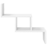 Wall Shelf White 48 x 15 x 42 cm Engineered Wood - Top-Down View