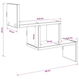 Wall Shelf Sonoma Oak 48 x 15 x 42 cm Engineered Wood