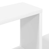 Wall Shelf White 100 x 13 x 100 cm Engineered Wood - Close-Up Angle