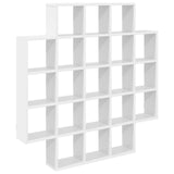 Wall Shelf White 100 x 13 x 100 cm Engineered Wood - Front View