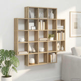 Wall Shelf Sonoma Oak 100 x 13 x 100 cm Engineered Wood