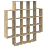 Wall Shelf Sonoma Oak 100 x 13 x 100 cm Engineered Wood