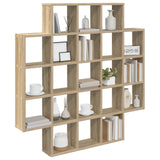 Wall Shelf Sonoma Oak 100 x 13 x 100 cm Engineered Wood - Side View