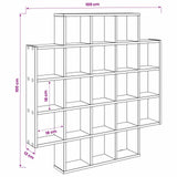 Wall Shelf Sonoma Oak 100 x 13 x 100 cm Engineered Wood