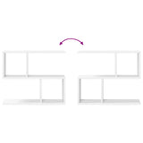 Wall Shelf White 60 x 12 x 50.5 cm Engineered Wood