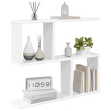 Wall Shelf White 60 x 12 x 50.5 cm Engineered Wood - Side View