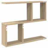 Wall Shelf Sonoma Oak 60 x 12 x 50.5 cm Engineered Wood - 45-Degree Angle