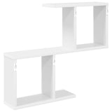 Wall Shelf White 60 x 12 x 50.5 cm Engineered Wood - Rear View