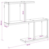 Wall Shelf White 60 x 12 x 50.5 cm Engineered Wood - Extra Image