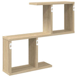 Wall Shelf Sonoma Oak 60 x 12 x 50.5 cm Engineered Wood - 45-Degree Angle