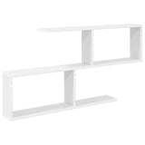 Wall Shelf White 100 x 12 x 50.5 cm Engineered Wood - Rear View