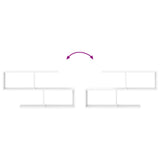 Wall Shelf White 100 x 12 x 50.5 cm Engineered Wood - Low Angle