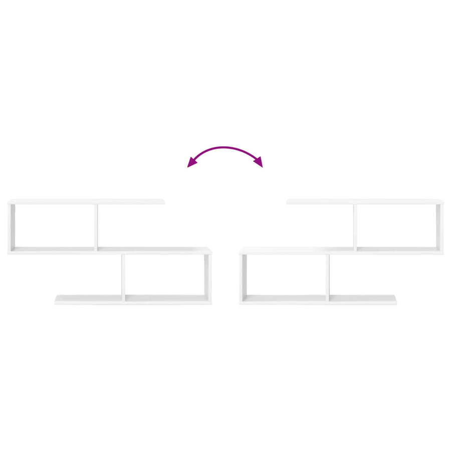 Wall Shelf White 100 x 12 x 50.5 cm Engineered Wood
