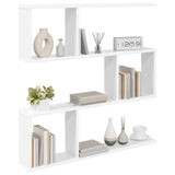 Wall Shelf White 80 x 12 x 79.5 cm Engineered Wood - Front View
